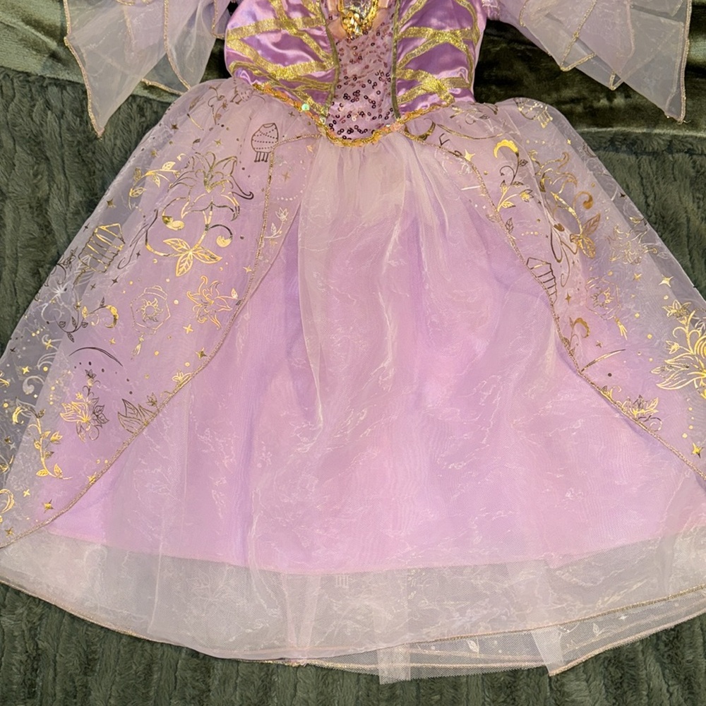 Rapunzel dress, including headband/crown - Picture 3 of 10